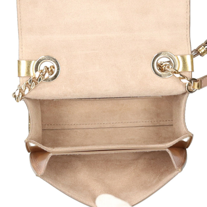 Jimmy Choo Soft Mini Level Shoulder Bag Jimmy Choo Leather Gold Women's JIMMY
