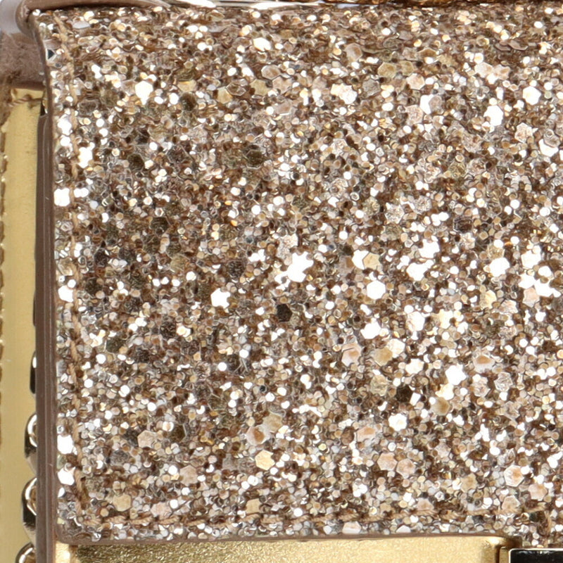 Jimmy Choo Soft Mini Level Shoulder Bag Jimmy Choo Leather Gold Women's JIMMY