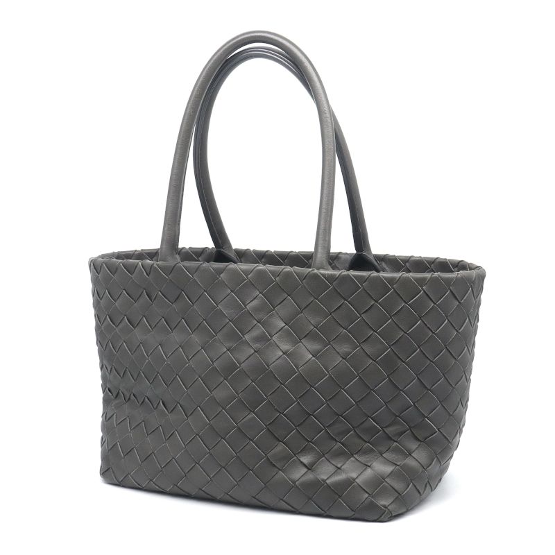 [Returns OK] Bottega Veneta Intrecciato Handbag Leather Grey Tote Bag Braided