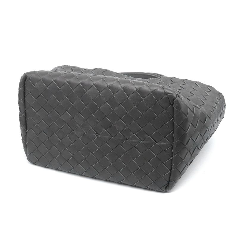 [Returns OK] Bottega Veneta Intrecciato Handbag Leather Grey Tote Bag Braided
