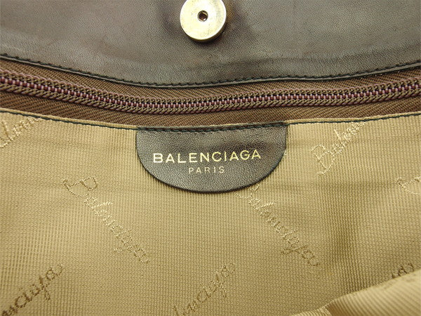 Balenciaga BALENCIAGA Tote Bag BB Mark Brown Women's Used