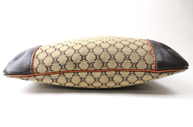 [Used] CELINE Shoulder Bag Canvas Leather Macadam PP-ST-1007 Beige Shoulder Bag
