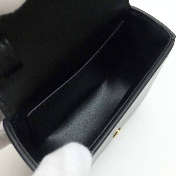 [★CELINE★] Celine's "Mini Claude Shoulder Bag" Black x Gold Hardware x Shiny