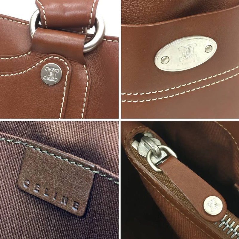 CELINE Boogie Bag Handbag Tote Bag Leather Brown [Used] Celine Bag Women's