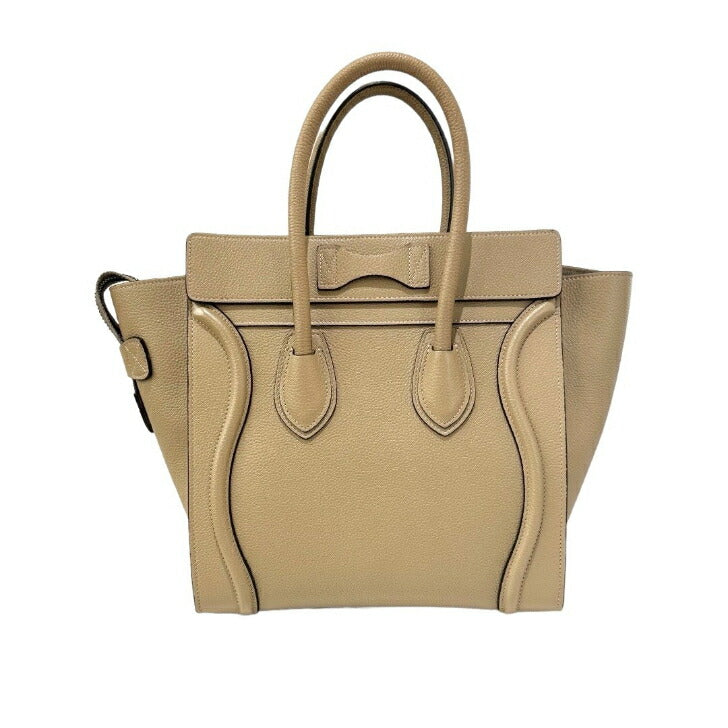 [Used] Celine Luggage Micro Dune Leather Silver Hardware Handbag 2019 CELINE