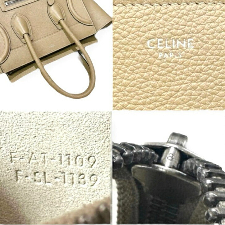 [Used] Celine Luggage Micro Dune Leather Silver Hardware Handbag 2019 CELINE
