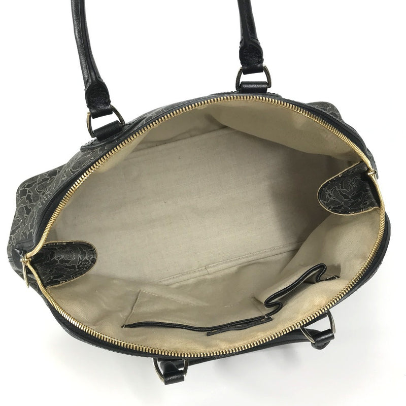 CELINE Salky Logo Mini Boston Bag Bag Handbag PVC/Leather Women Black [Used]