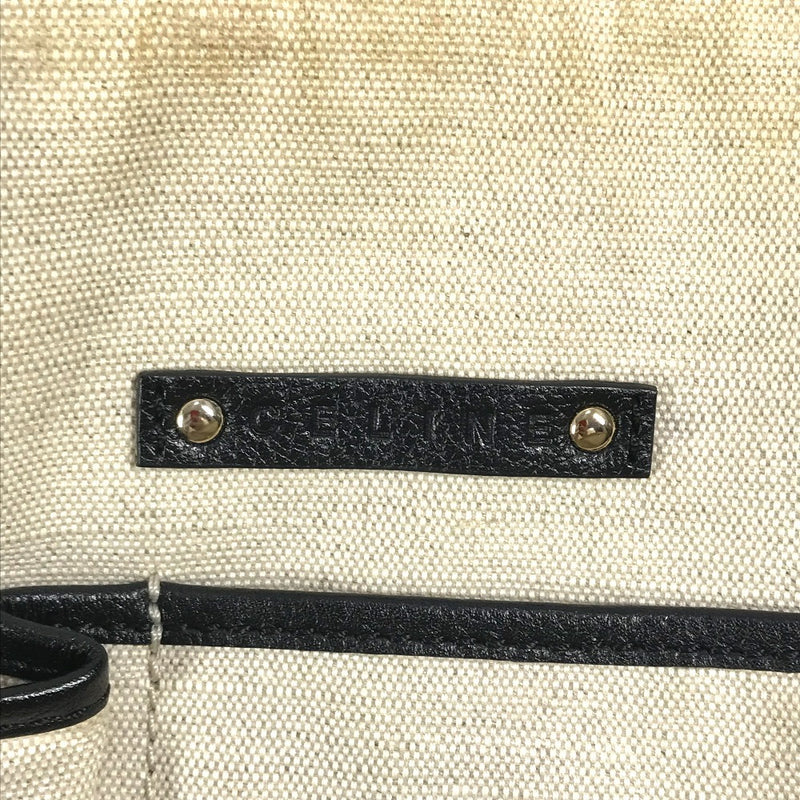 CELINE Salky Logo Mini Boston Bag Bag Handbag PVC/Leather Women Black [Used]