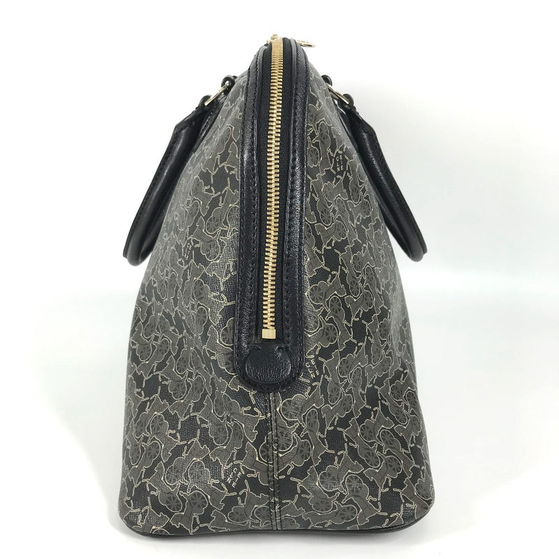 CELINE Salky Logo Mini Boston Bag Bag Handbag PVC/Leather Women Black [Used]
