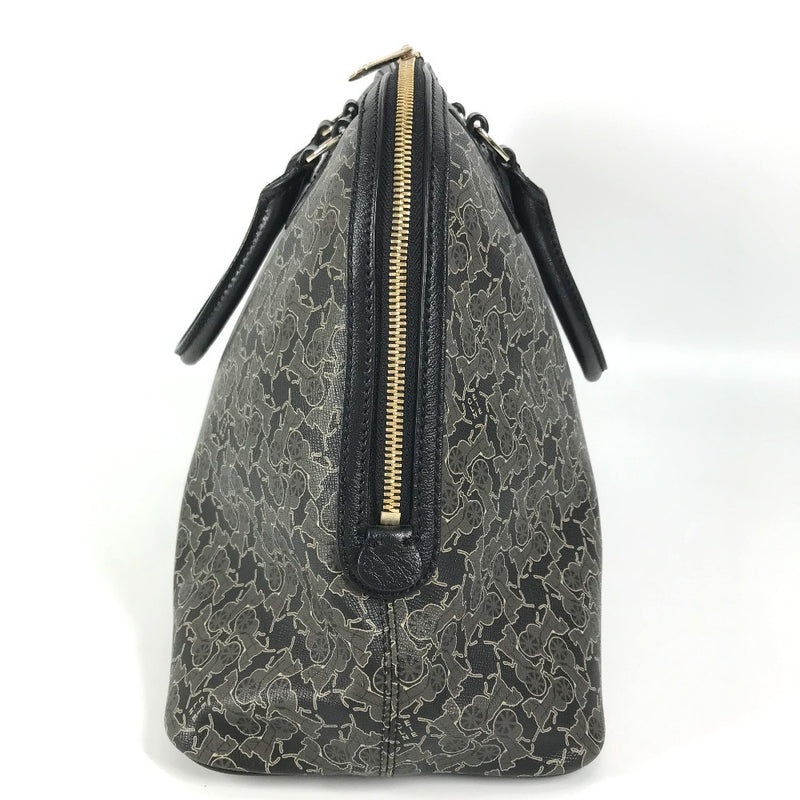 CELINE Salky Logo Mini Boston Bag Bag Handbag PVC/Leather Women Black [Used]