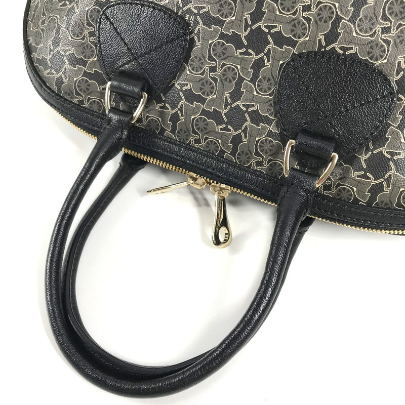 CELINE Salky Logo Mini Boston Bag Bag Handbag PVC/Leather Women Black [Used]
