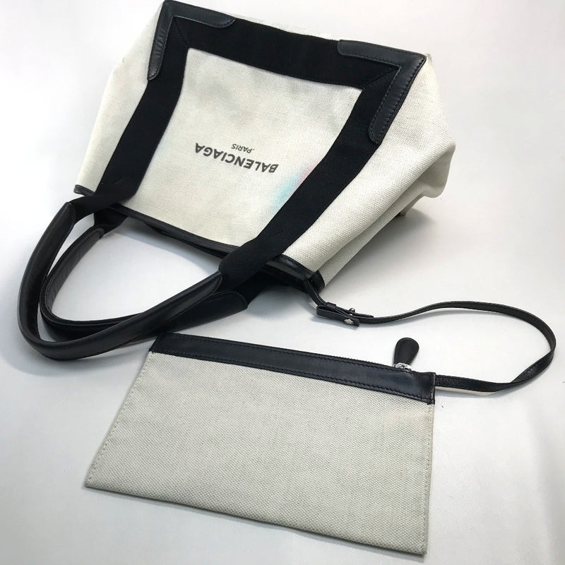 BALENCIAGA 339933 Hikaba S Bag Logo Tote Bag Handbag Canvas/Leather Women's