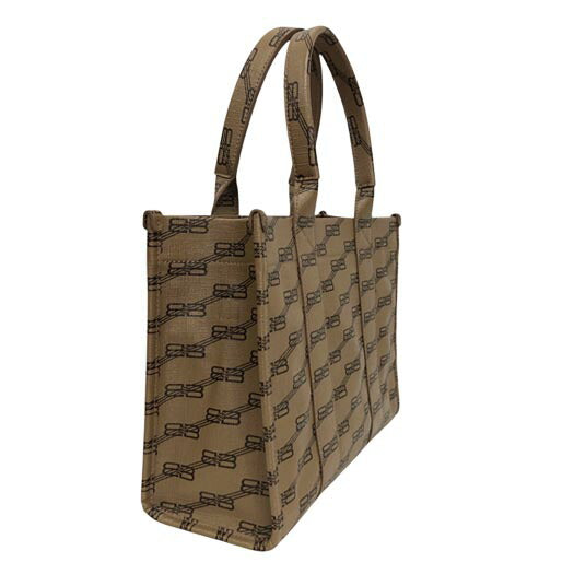 Balenciaga Hardware Small Tote Handbag PVC Beige 671402 Yokohama BLANC [Used]