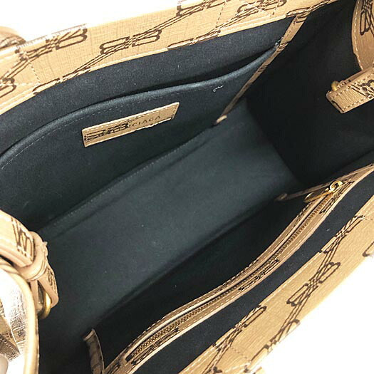 Balenciaga Hardware Small Tote Handbag PVC Beige 671402 Yokohama BLANC [Used]