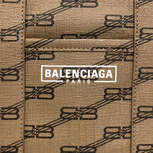 Balenciaga Hardware Small Tote Handbag PVC Beige 671402 Yokohama BLANC [Used]