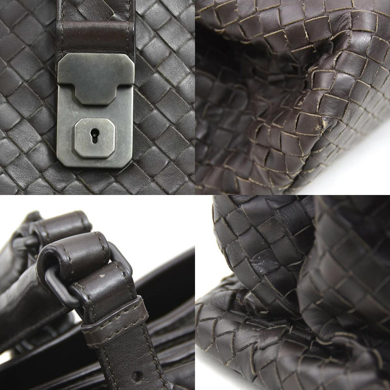 Bottegaveneta Handbag Intrecciato Leather Dark Brown Women's Free Shipping