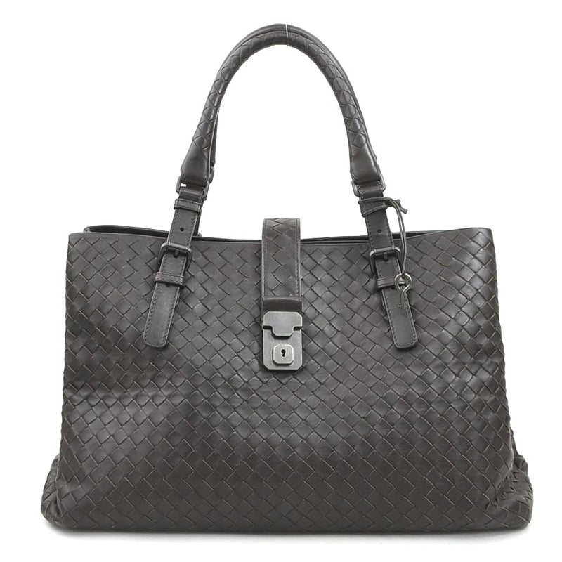 Bottegaveneta Handbag Intrecciato Leather Dark Brown Women's Free Shipping
