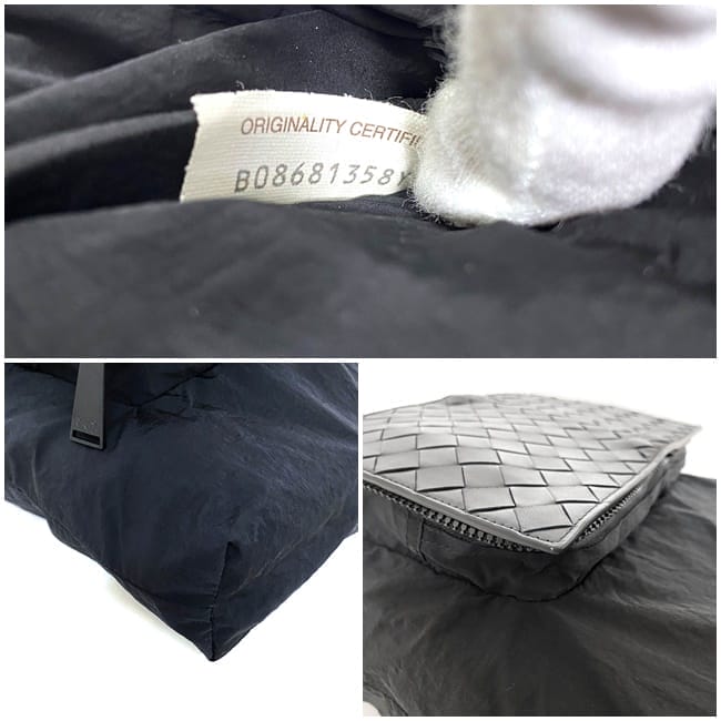 Bottega Veneta Tote Bag ec-21849 Black Intrecciato Good condition Eco bag Nylon