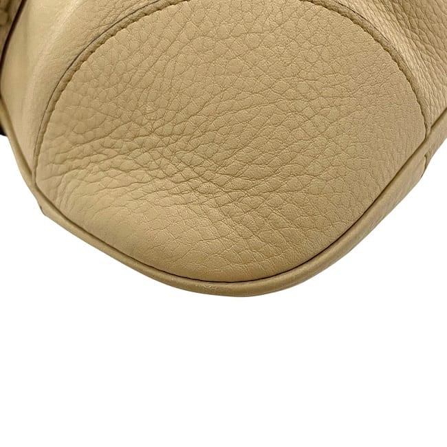 [Free Shipping] Salvatore Ferragamo Handbag ec-23957 Beige Gancini Beautiful