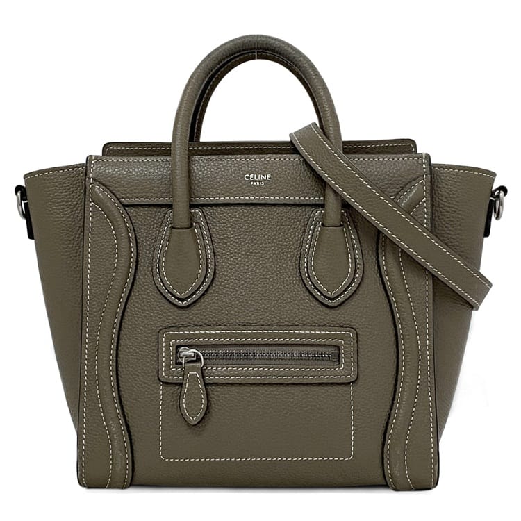 [Free Shipping] Celine Shoulder Bag Luggage Nano Shopper f-22196 Beige 189243