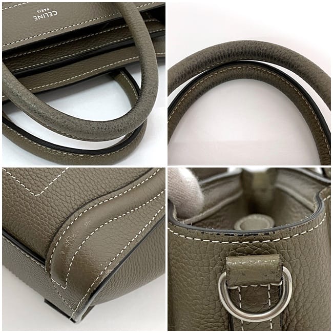 [Free Shipping] Celine Shoulder Bag Luggage Nano Shopper f-22196 Beige 189243
