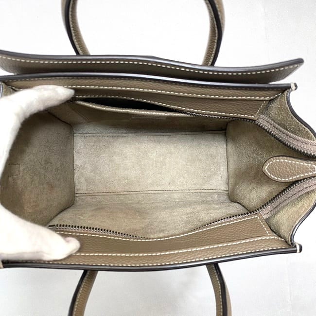 [Free Shipping] Celine Shoulder Bag Luggage Nano Shopper f-22196 Beige 189243