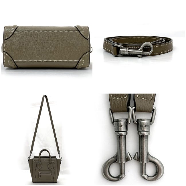 [Free Shipping] Celine Shoulder Bag Luggage Nano Shopper f-22196 Beige 189243