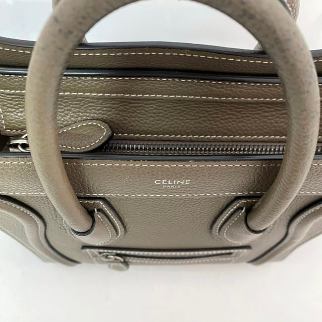 [Free Shipping] Celine Shoulder Bag Luggage Nano Shopper f-22196 Beige 189243