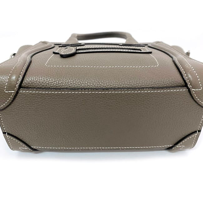 [Free Shipping] Celine Shoulder Bag Luggage Nano Shopper f-22196 Beige 189243