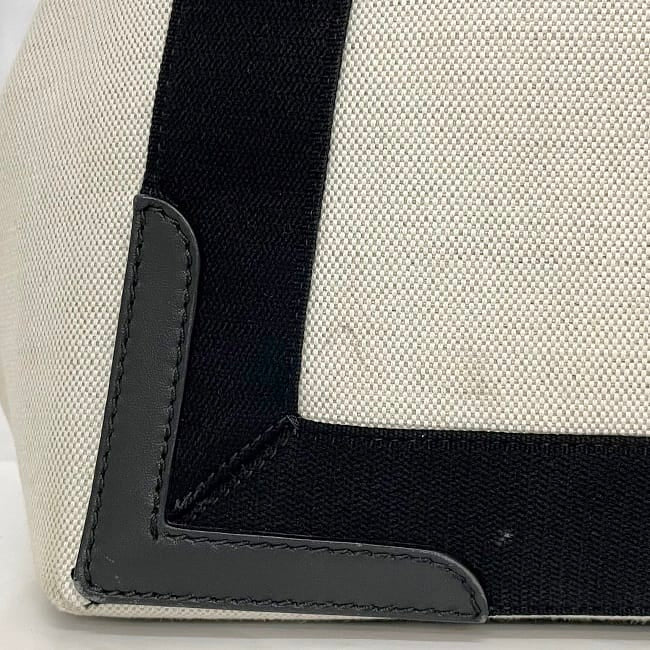 [Free Shipping] Balenciaga Tote Bag Navy Cabas S Small f-22943 Ivory Black