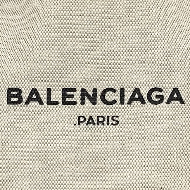 [Free Shipping] Balenciaga Tote Bag Navy Cabas S Small f-22943 Ivory Black