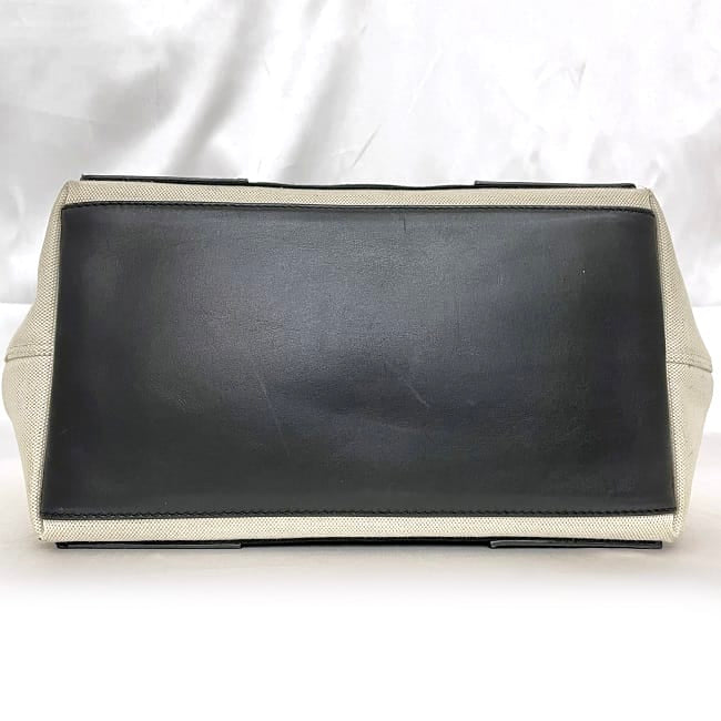 [Free Shipping] Balenciaga Tote Bag Navy Cabas S Small f-22943 Ivory Black