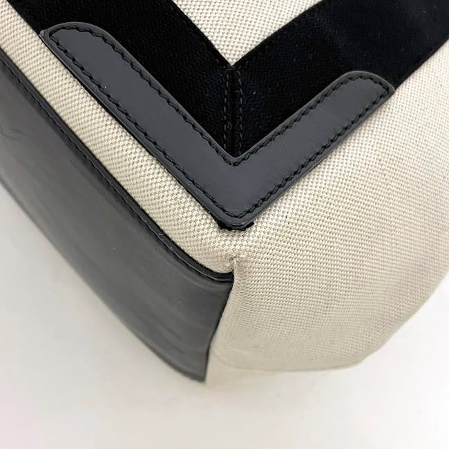 [Free Shipping] Balenciaga Tote Bag Navy Cabas S Small f-22943 Ivory Black