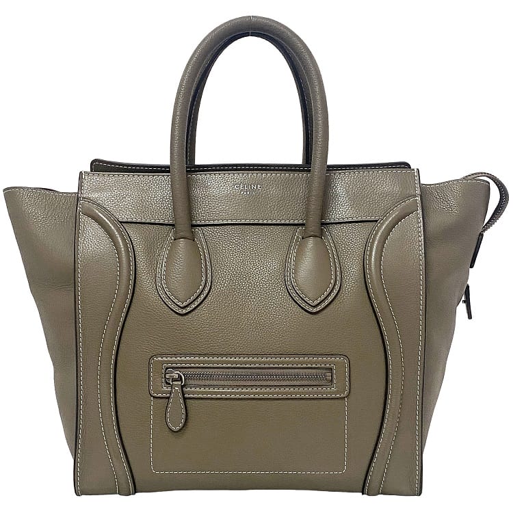 [Free Shipping] Celine Tote Bag Luggage Mini Shopper Beige Gray 165213