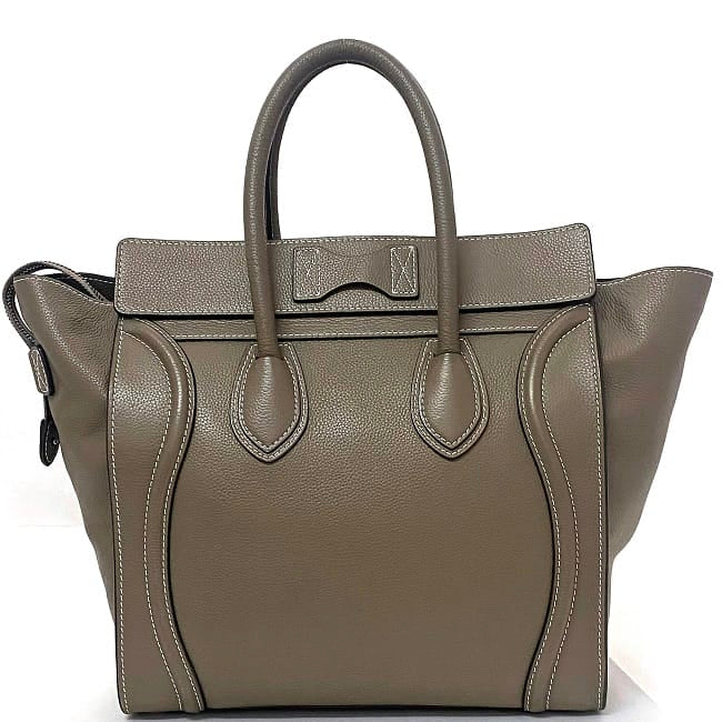 [Free Shipping] Celine Tote Bag Luggage Mini Shopper Beige Gray 165213
