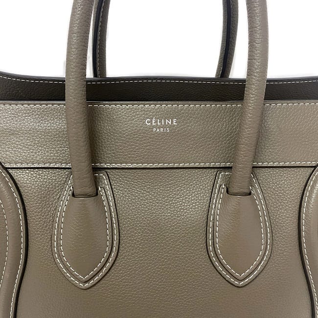 [Free Shipping] Celine Tote Bag Luggage Mini Shopper Beige Gray 165213