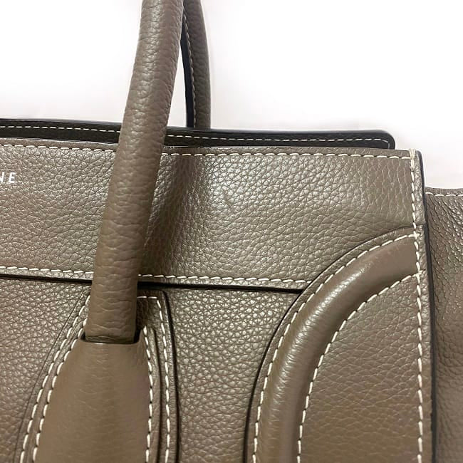 [Free Shipping] Celine Tote Bag Luggage Mini Shopper Beige Gray 165213