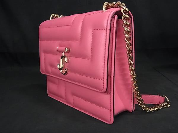 ■New■Unused■ JIMMY CHOO Varennes Avenue Leather Chain Crossbody Shoulder Bag