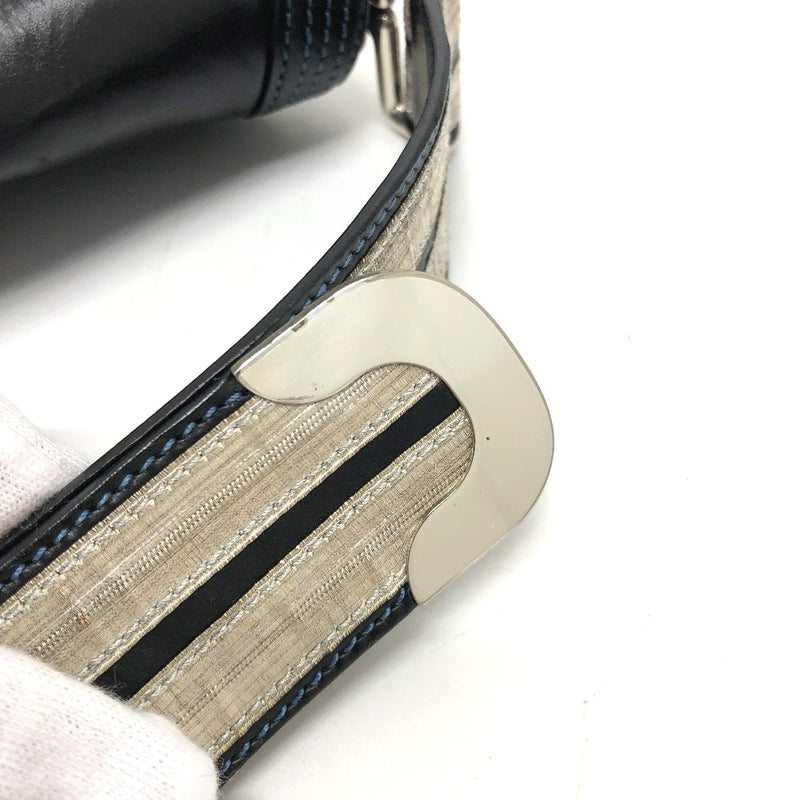 CELINE 115/130 Ribbon Crossbody Bag Shoulder Bag Leather Women's Black [Used]