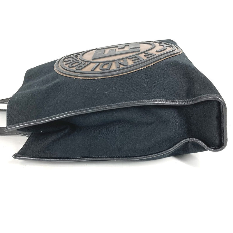 FENDI 7VA435 Logo FF Bag Vertical Shoulder Bag Shoulder Tote Bag Black Unisex