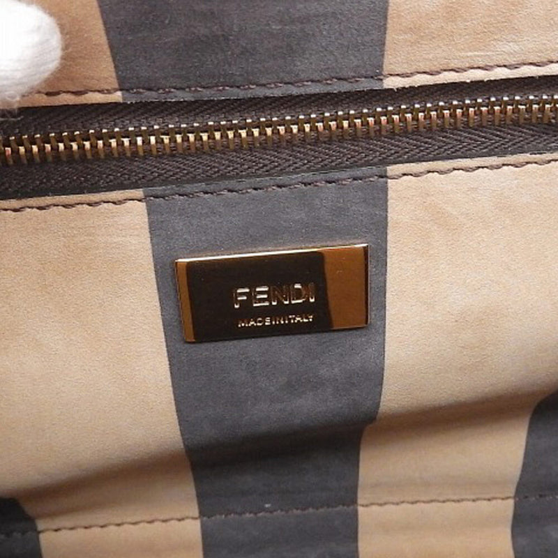 FENDI Peekaboo Mini 2WAY Handbag Shoulder Bag Crossbody Red Leather Women's