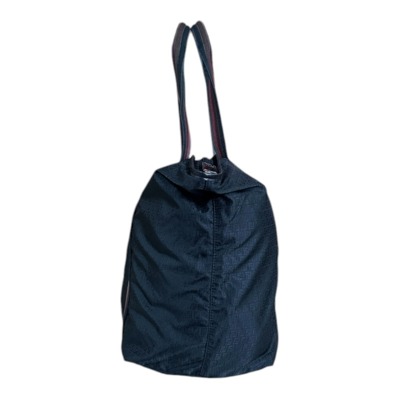 FENDI Zucchino Tote Bag Nylon 7VA240 Black Unisex FENDI
