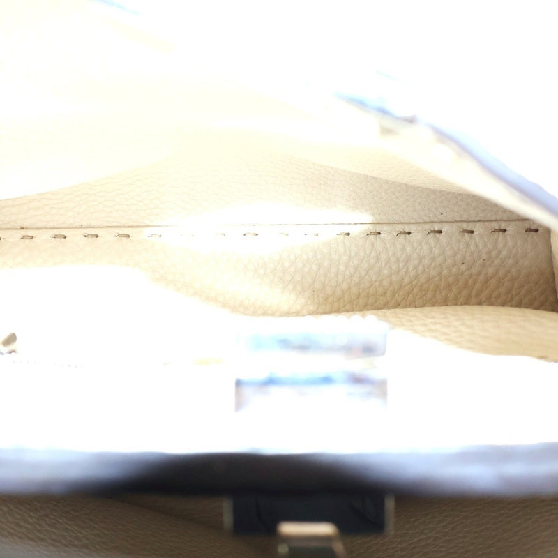 FENDI Peekaboo Iconic Essential 2WAY Bag Handbag Shoulder Bag Pink Beige Silver