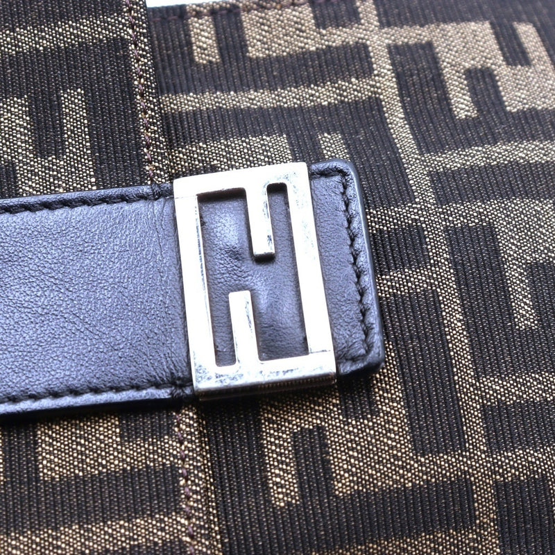 FENDI Zucca Shoulder Phone Case Brown Canvas Shoulder Bag 7AR871