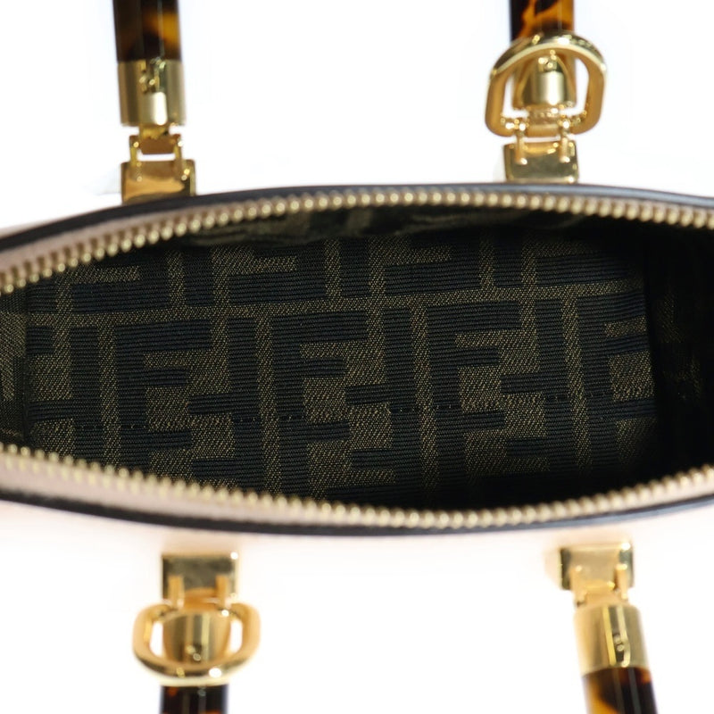 FENDI By the Way Mini 2WAY Leather Logo Handbag Shoulder Bag Pink Women's