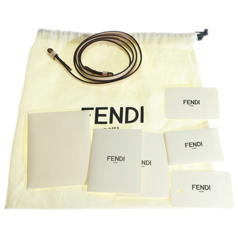 FENDI By the Way Mini 2WAY Leather Logo Handbag Shoulder Bag Pink Women's