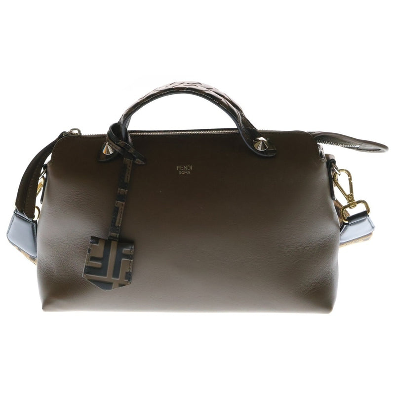 FENDI By the Way Studs Shoulder Bag Brown 8BL 146 A6CO