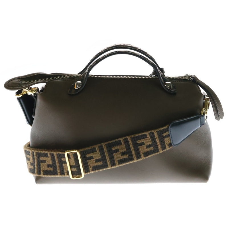 FENDI By the Way Studs Shoulder Bag Brown 8BL 146 A6CO