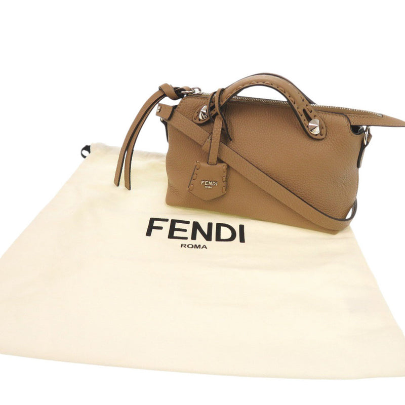 Like new FENDI By the Way Celeria Mini 8BS098 ASU2 F0EMR Leather Brown 2way