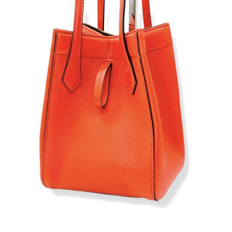 Unused FENDI Origami Shoulder Bag Red Small Mini FENDI 8BS083 Tote Bag Leather
